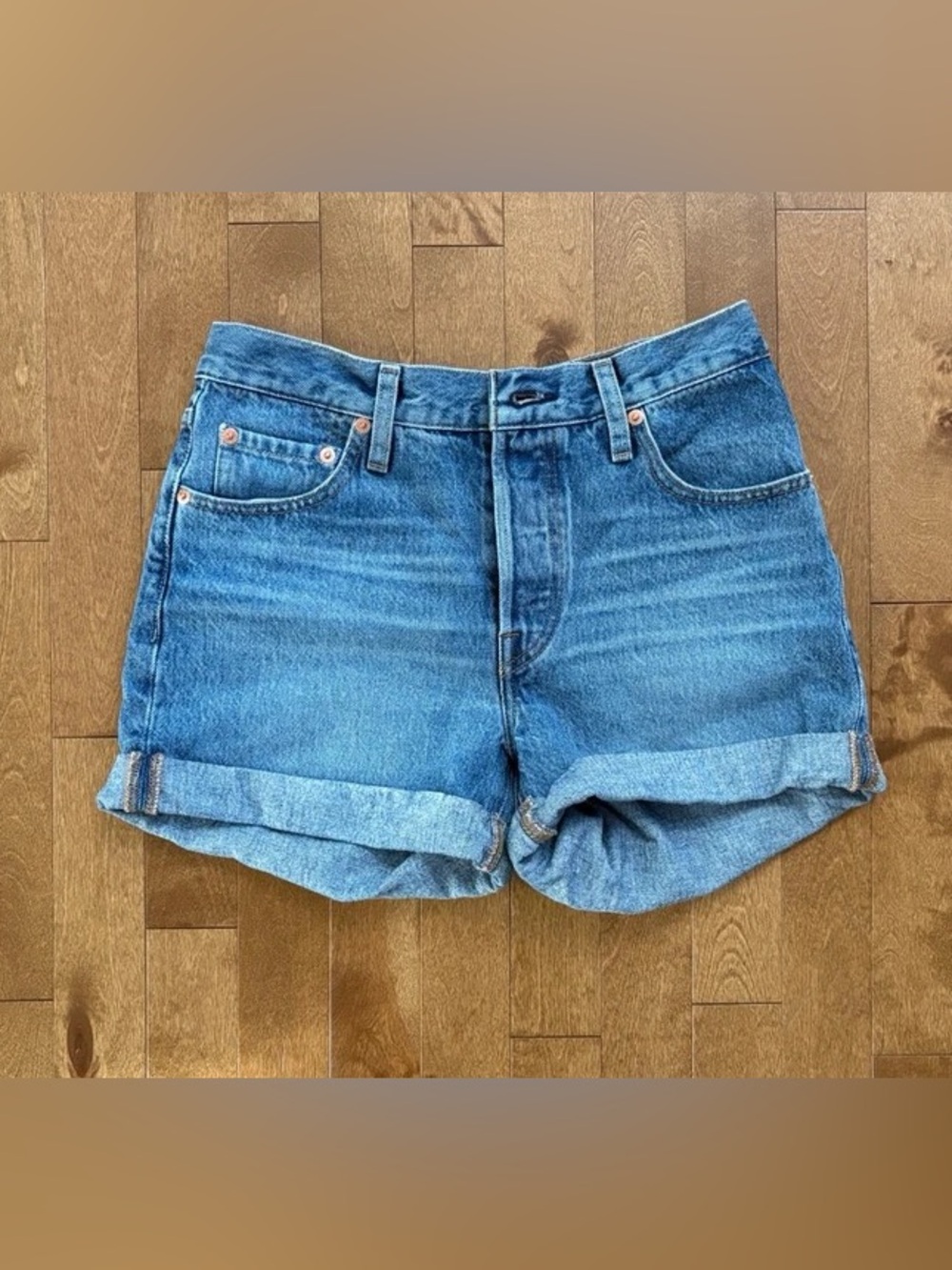 Levi’s Premium 501 Original Denim Shorts - High Waisted (Size W25)